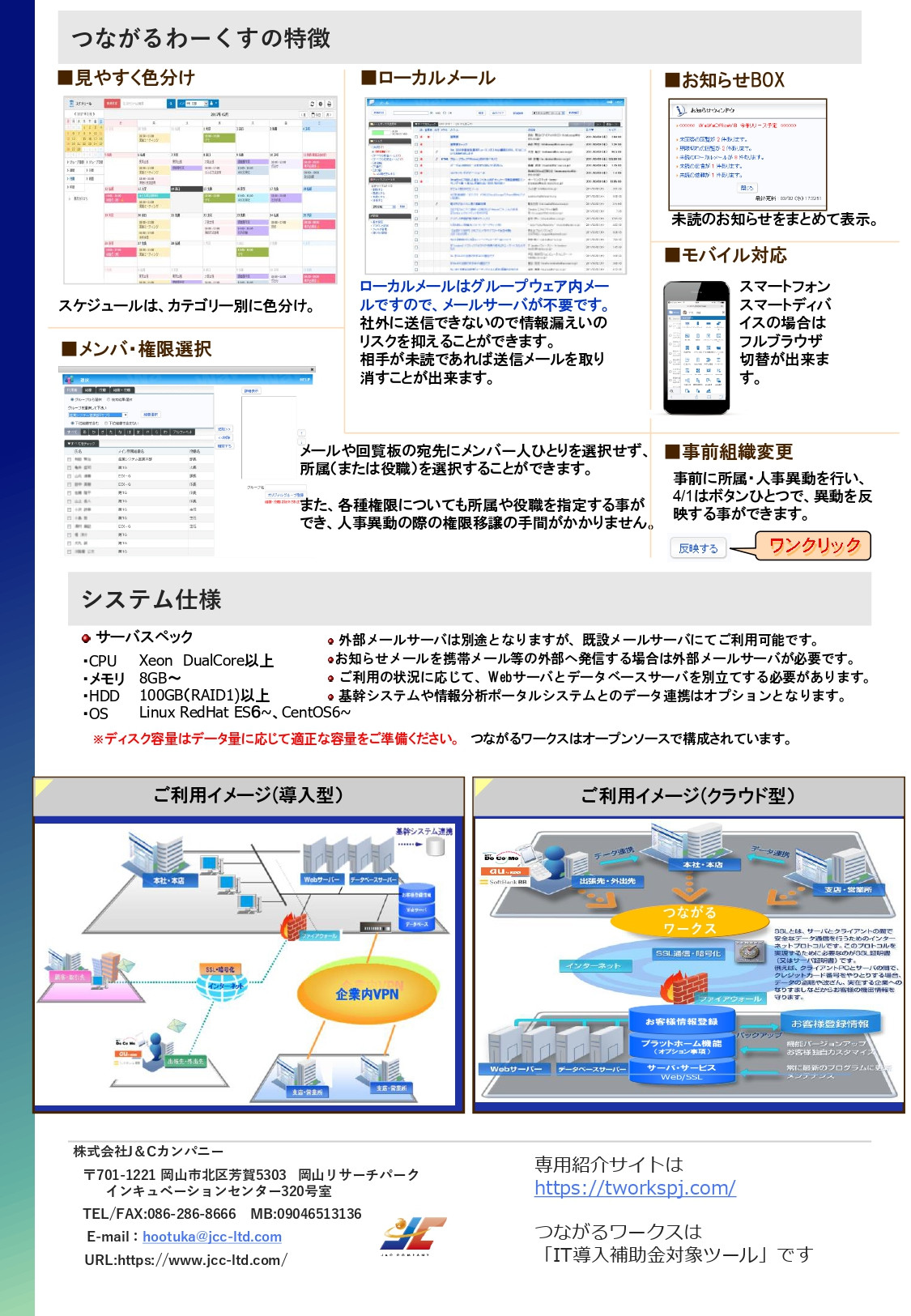 株式会社Ｊ＆Ｃカンパニー - つながるワークスご紹介リーフレット - {(1 + 1)}ページ目