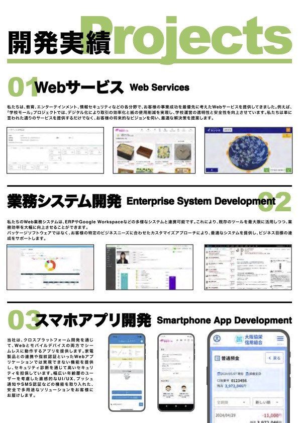株式会社AD5 - 会社案内 - {(3 + 1)}ページ目
