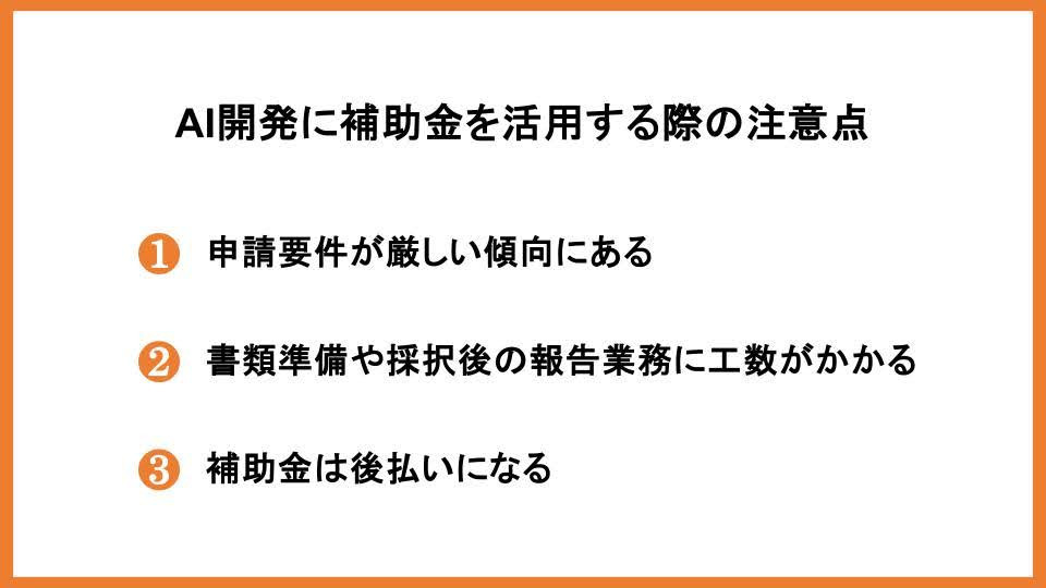 AI開発に補助金を活用する際の注意点