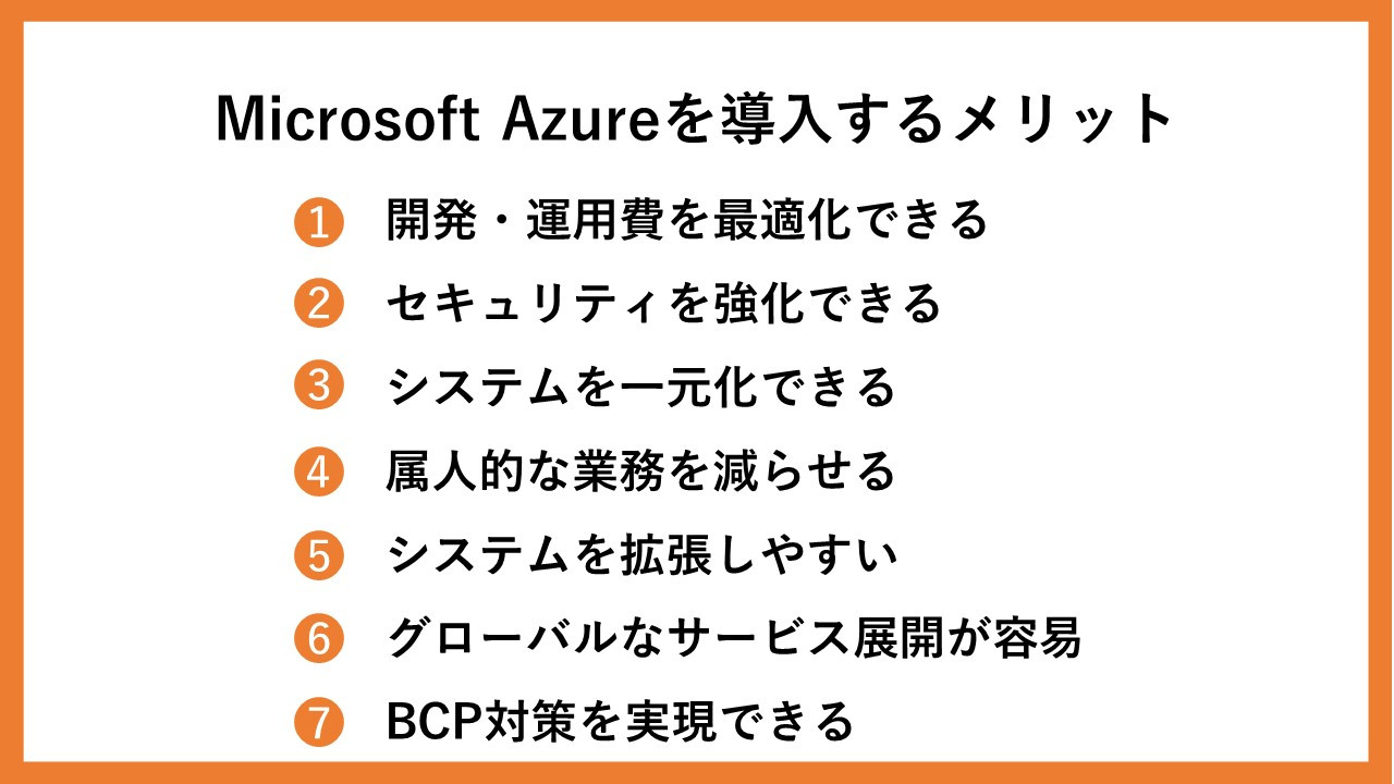 Microsoft Azureを導入するメリット7つ