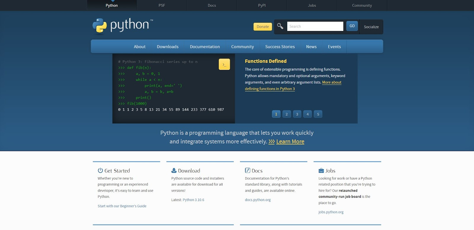 プログラミング言語：Python
