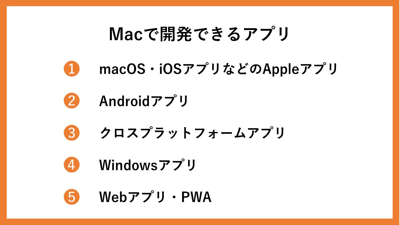 Macで開発できるアプリ