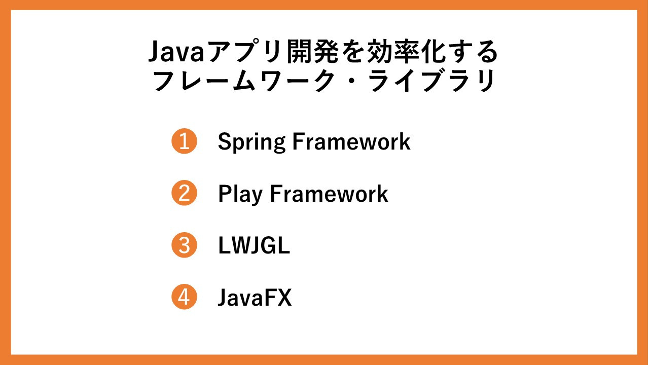 Javaアプリ開発を効率化するフレームワーク・ライブラリ