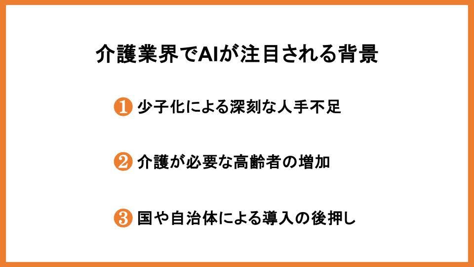 介護業界でAIが注目される背景