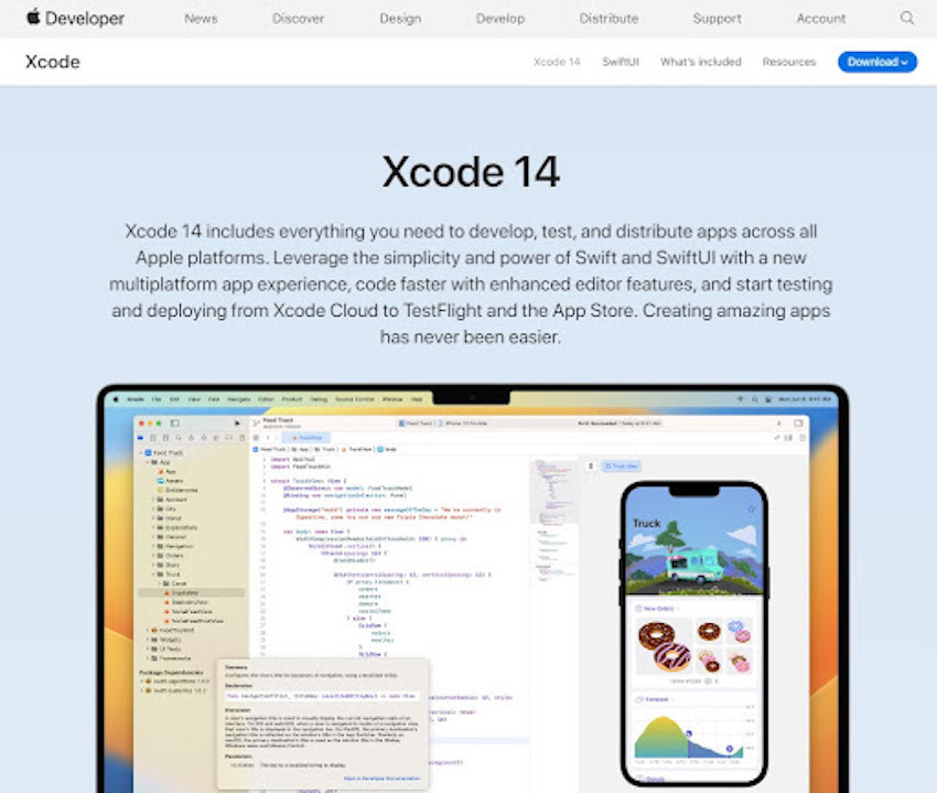 「Xcode」という統合開発環境