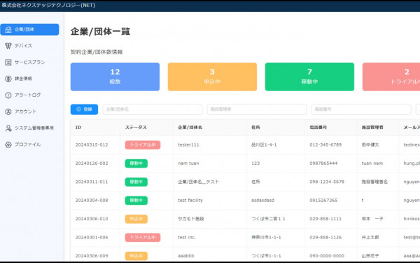 株式会社Pioneroの実績 - ネクステッジテクノロジー様のスマートケアシステム